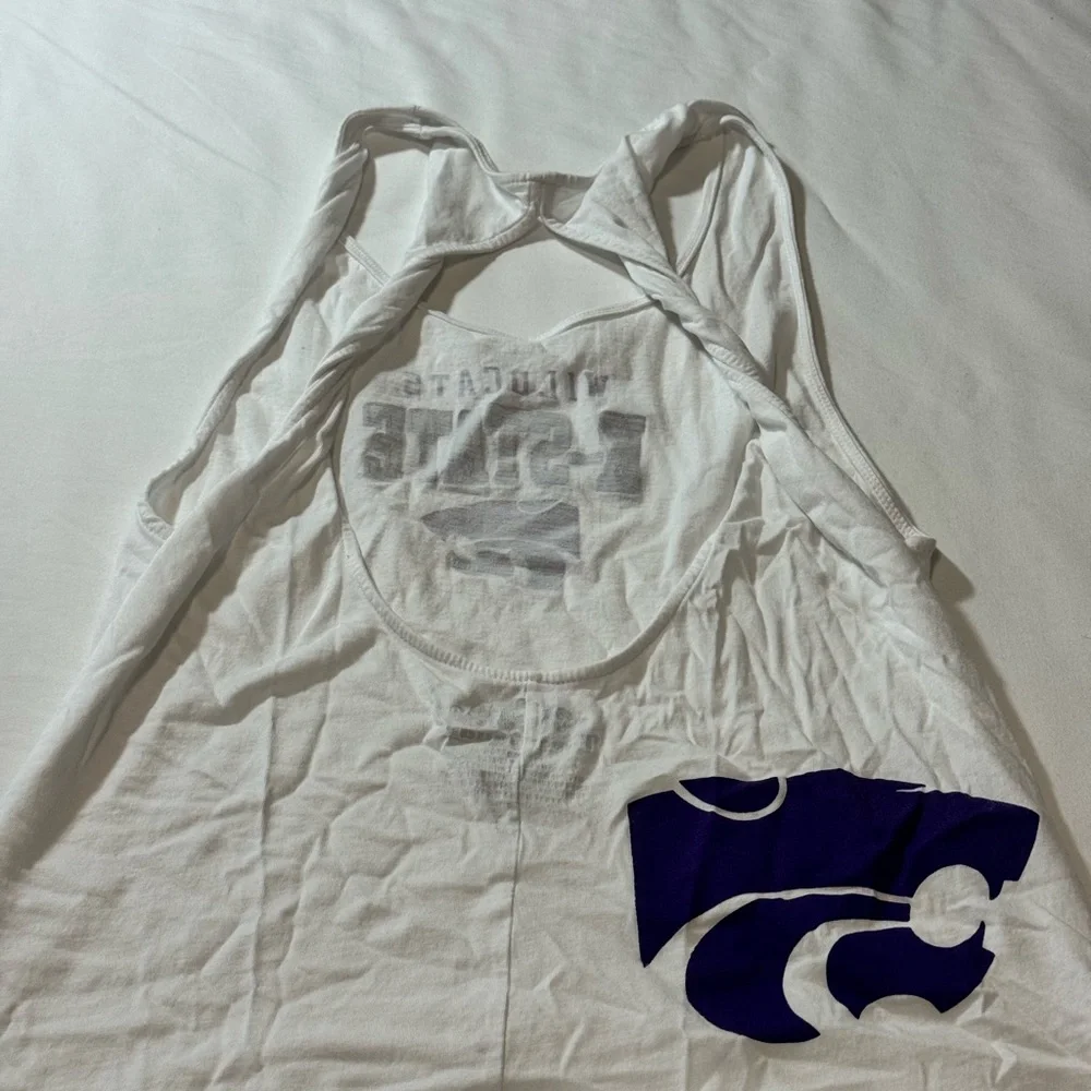 K-State Wildcats White‎ Tank Top (0038)